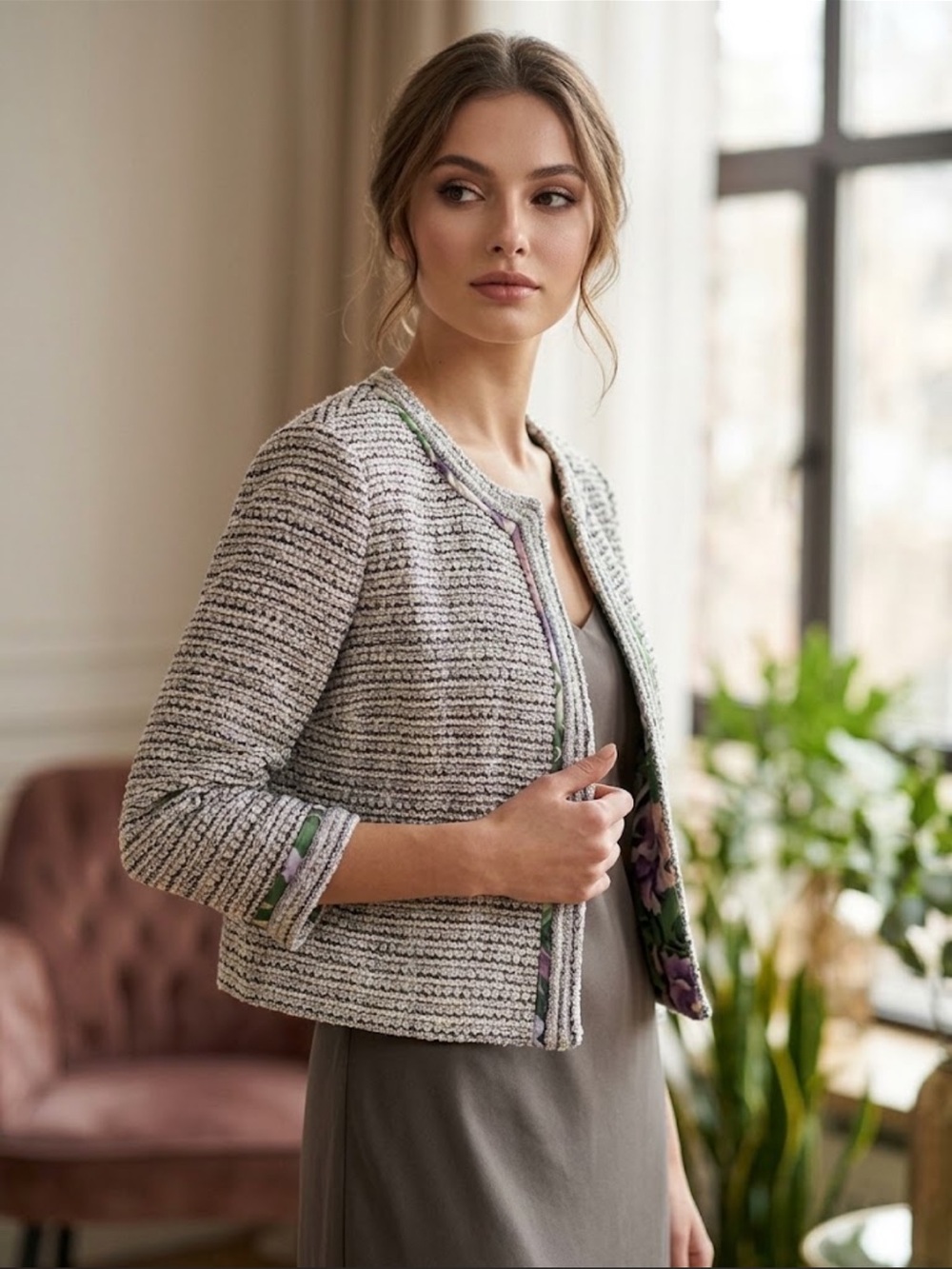 St. John couture Cropped Knit Jacket